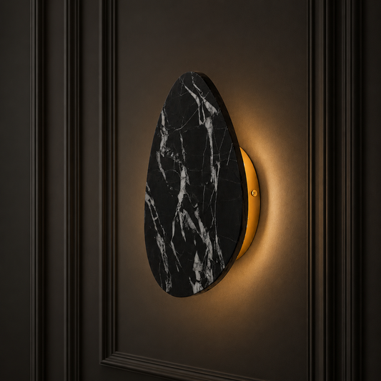 Handmade Black Étoile Marble Sconce - Twin Set