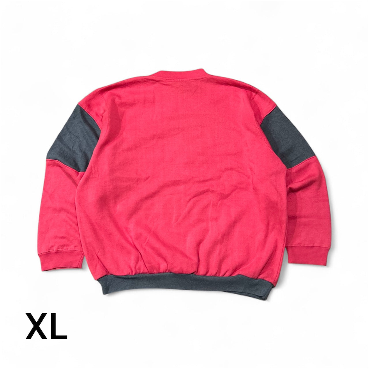 Reworked Stussy Patchwork Hoodie – Pinky Red, Grey & White Embroidered Design Size XL