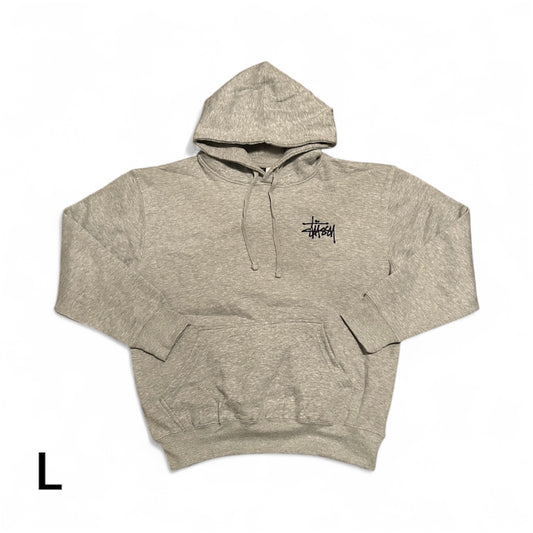 Embroidered Stussy Rework Hoodie – Grey & Black Edition Size L