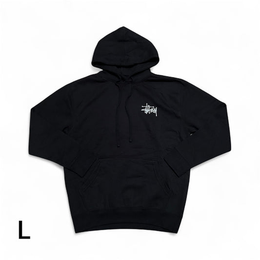 Embroidered Stussy Rework Hoodie – Black & White Edition Size L