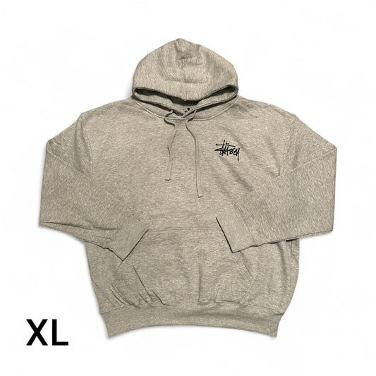 Embroidered Stussy Rework Hoodie – Grey & Black Edition Size XL