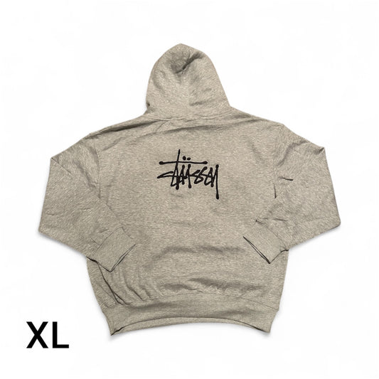 Embroidered Stussy Rework Hoodie – Grey & Black Edition Size XL