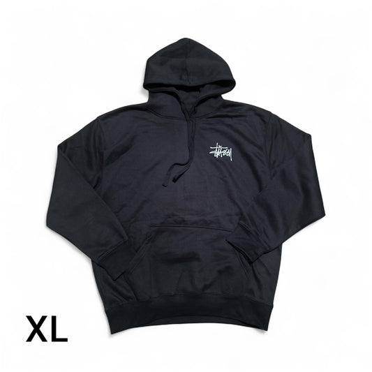 Embroidered Stussy Rework Hoodie – Black & White Edition Size XL