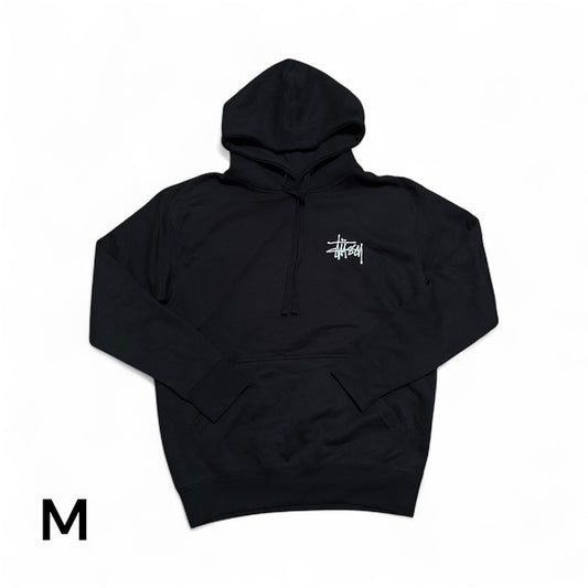 Embroidered Stussy Rework Hoodie – Black & White Edition Size M